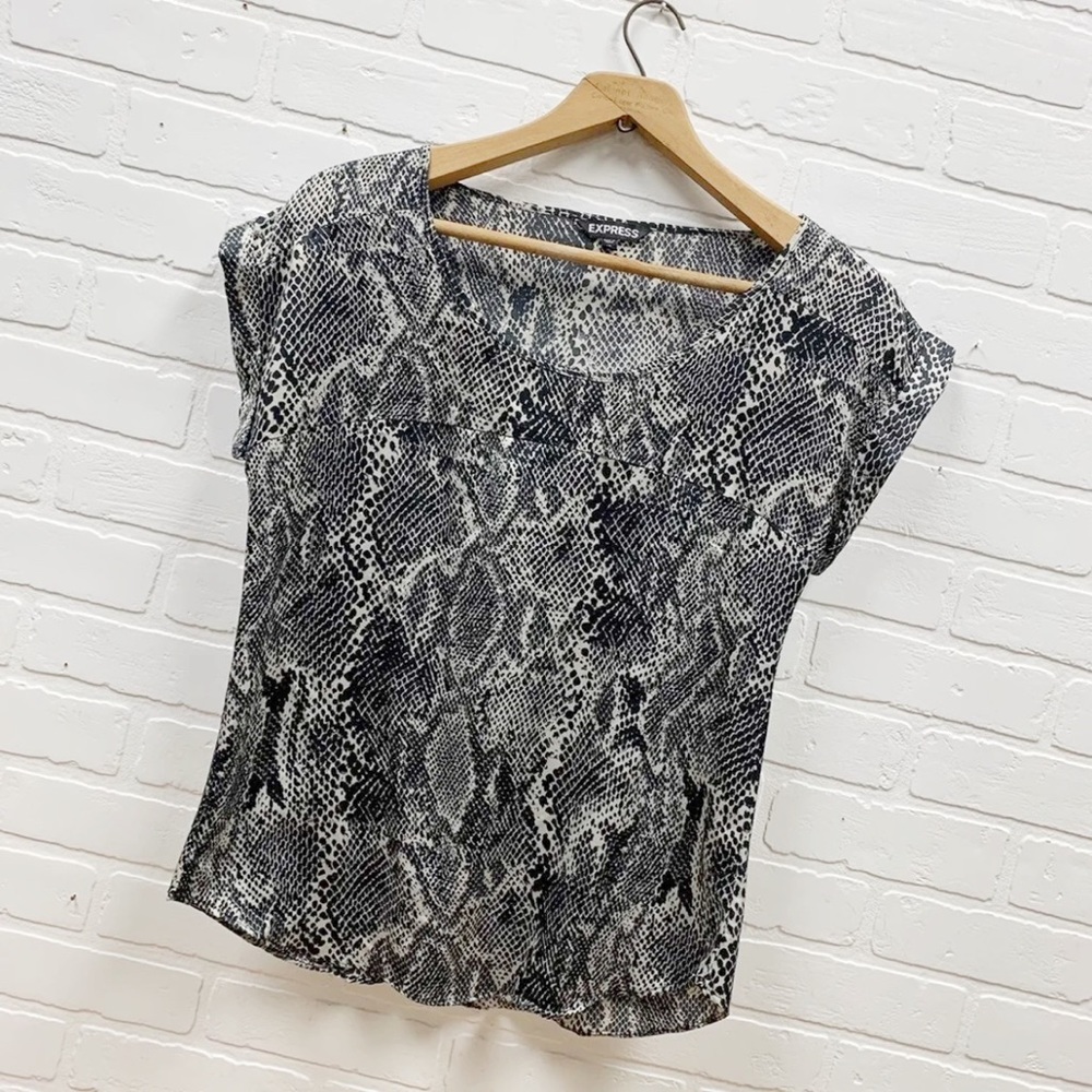 Express Snakeskin Print Blouse